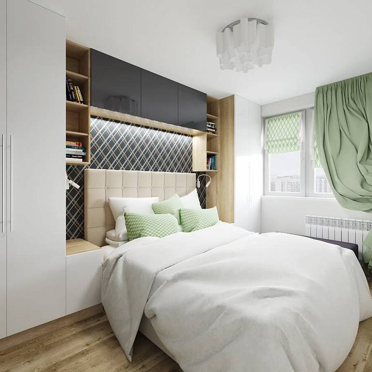 Спальня 9 кв. м. - примеры удачной планировки и современного дизайна (80 фото)