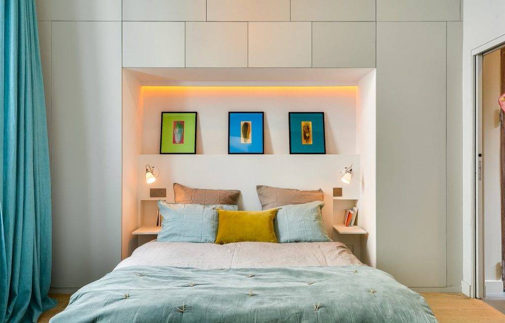 Кровать в нише: 130 фото вариантов дизайна особого спального места