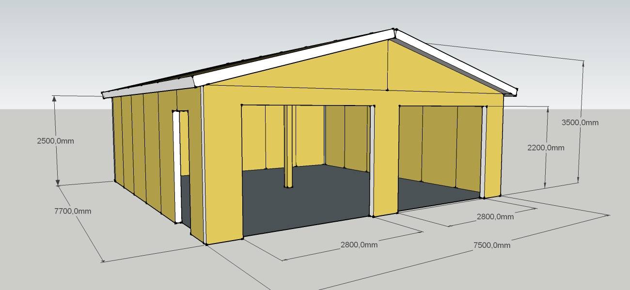 Как построить гараж из сэндвич-панелей — викистрой