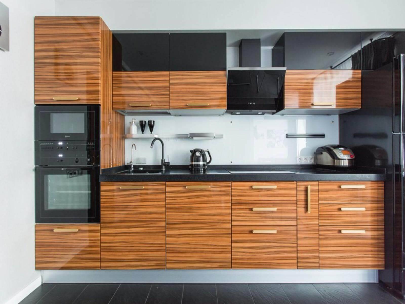 Дизайн кухни цвета зебрано: 80+ реальных фото интерьеров