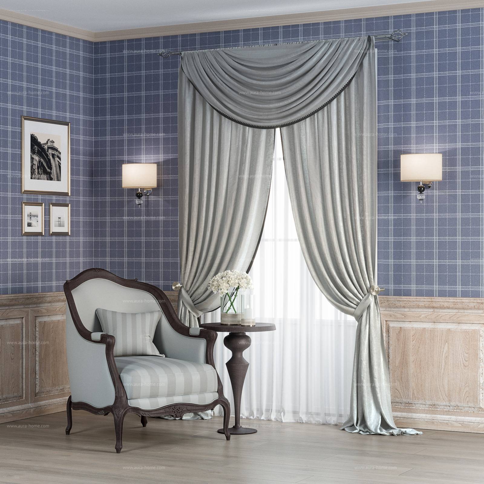 Как выбрать классические шторы в гостинную и зал (+15 фото)