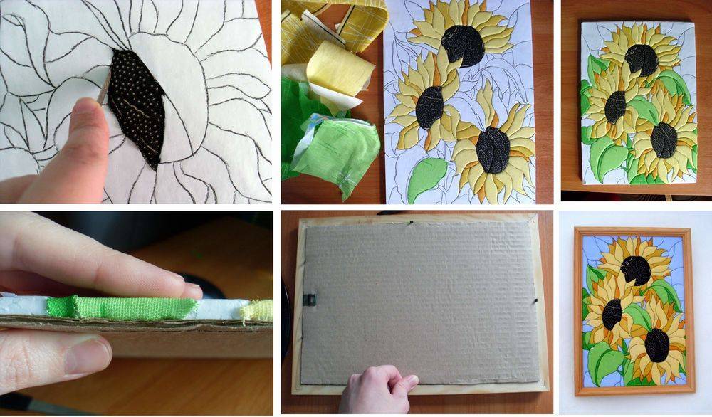Картины из ткани своими руками — полезные советы, инструкции, фото примеры