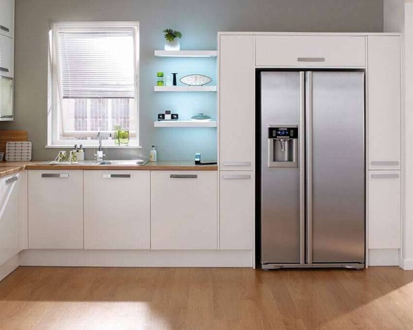 Холодильник на кухне — лучшие идеи обустройства и советы по размещению холодильника (100 фото)