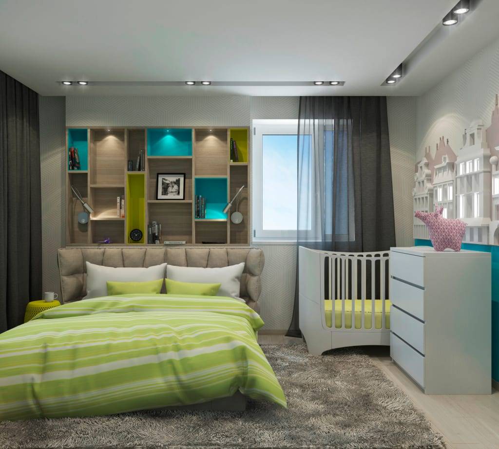 Планировка маленькой комнаты для двоих взрослых: примеры дизайна интерьера спальни