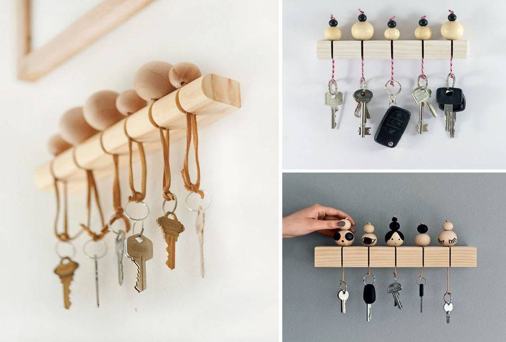Настенная ключница своими руками: как сделать стильную и практичную вешалку для ключей (фото)