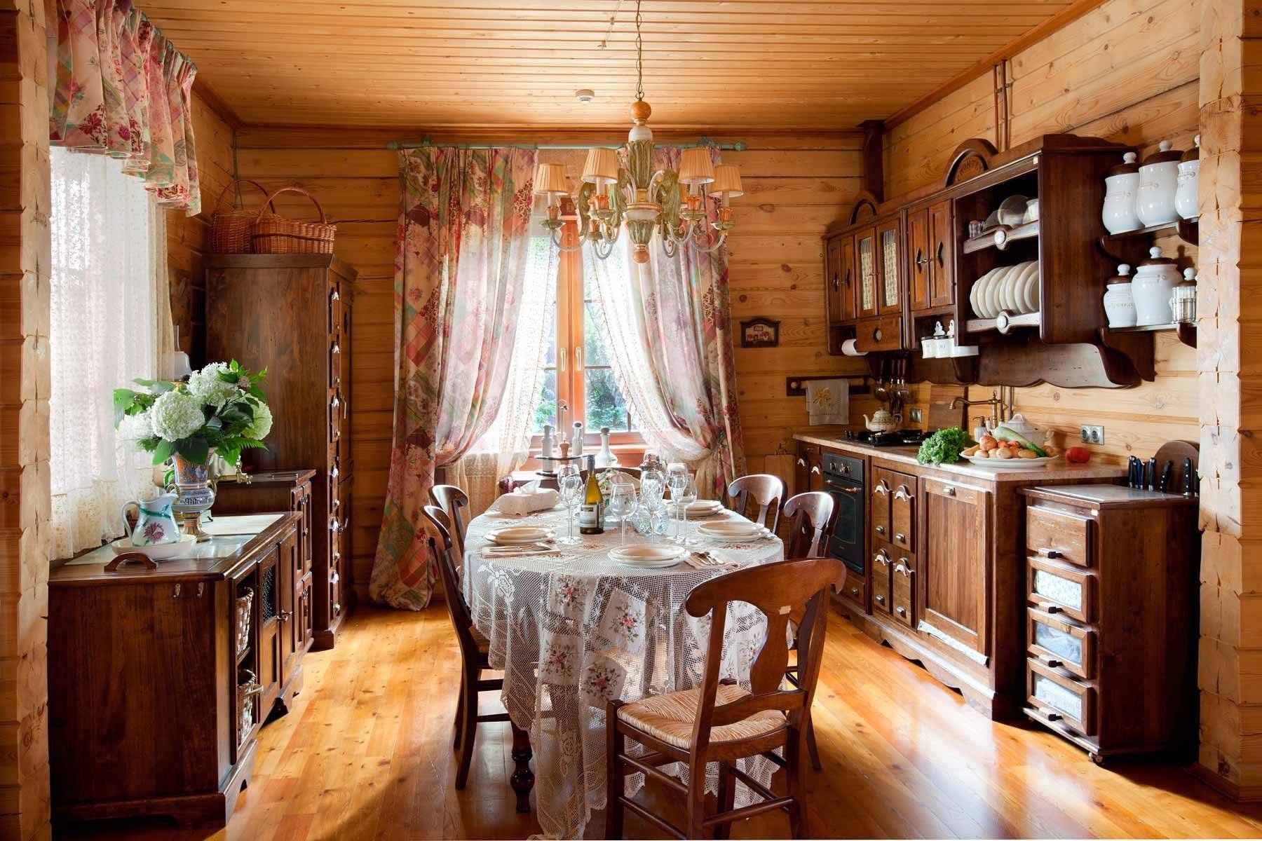 Кухня в русском стиле: 93 идеи дизайна интерьера с фото