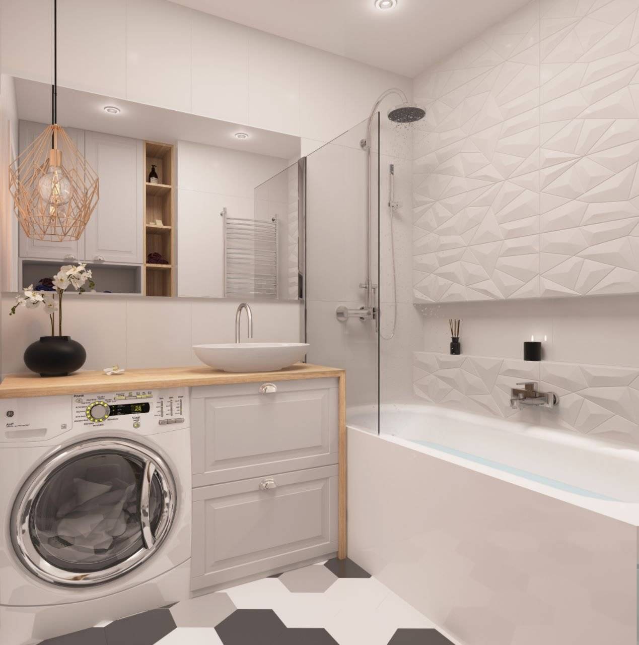 Дизайн маленькой ванной со стиральной машиной интерьер и дизайн