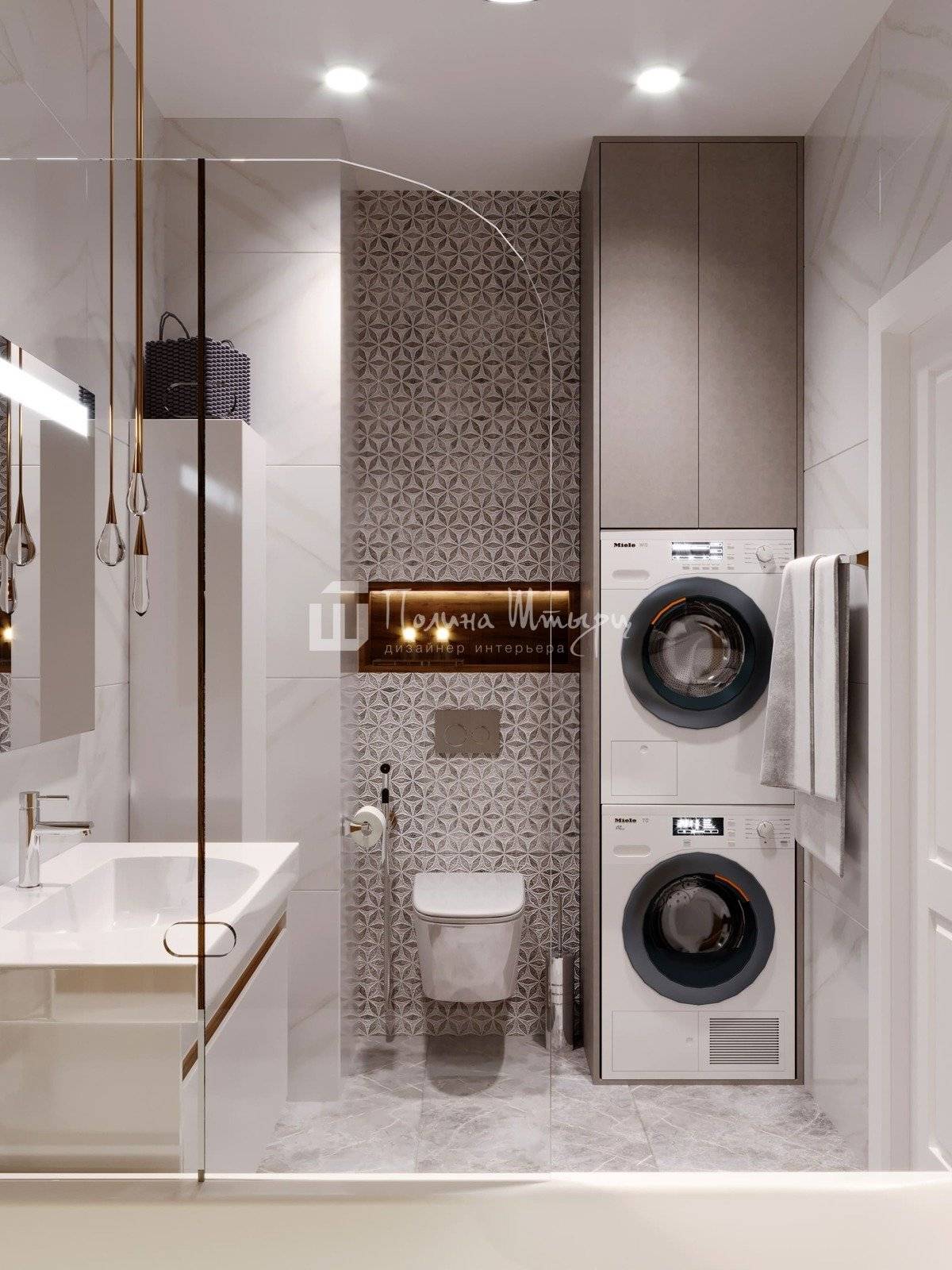 Как лучше разместить стиральную машину в ванной комнате: примеры с фото в реальных квартирах