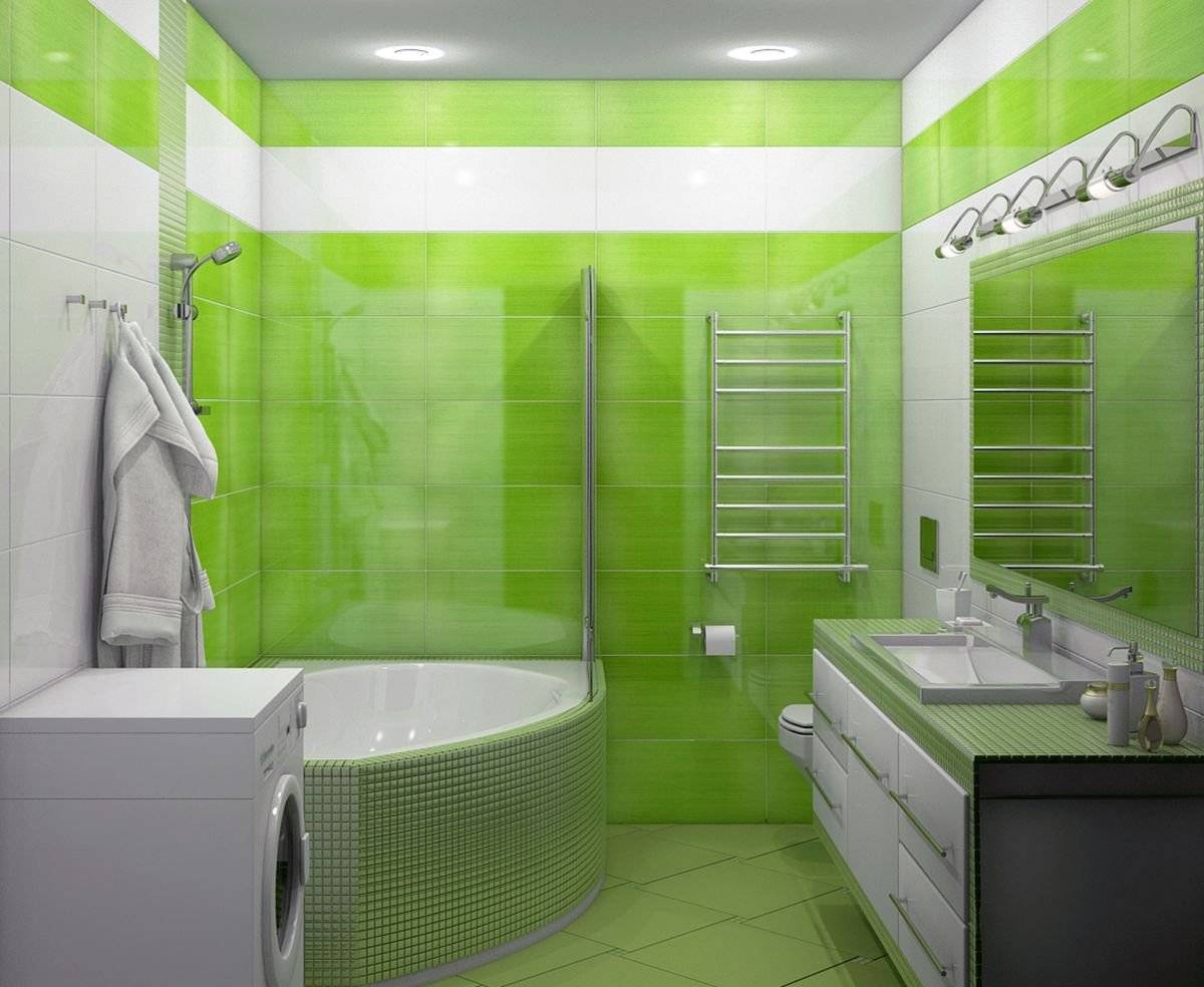 Ванная комната зеленого цвета 30 фото