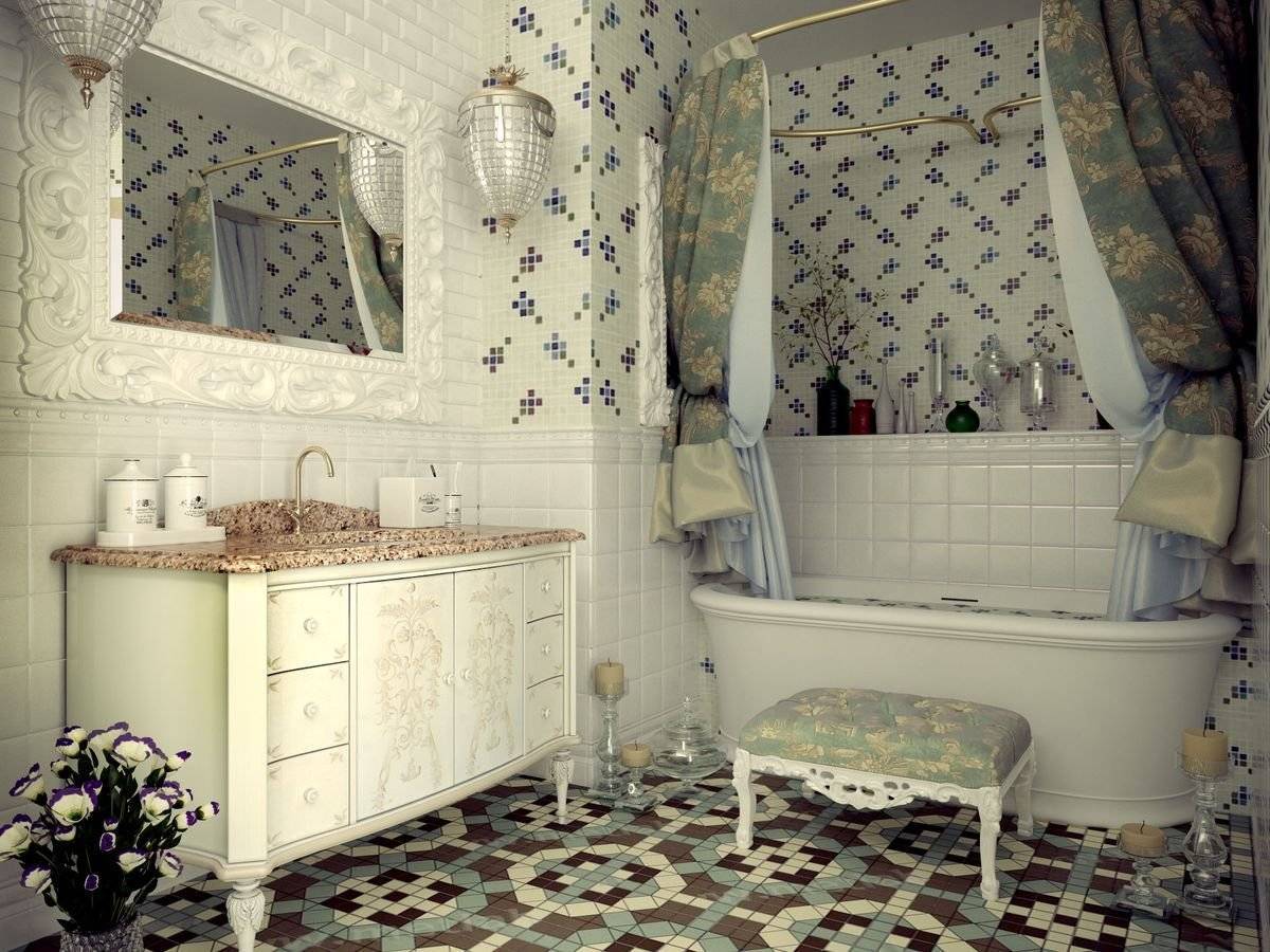 Ванная комната в стиле кантри / vantazer.ru – информационный портал о ремонте, отделке и обустройстве ванных комнат